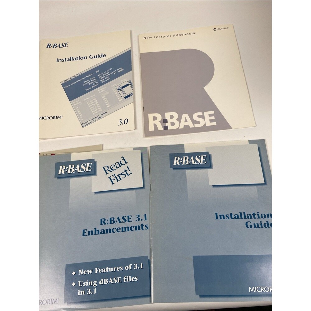 Microrim R:BASE 3.0 3.1 Manual Lot R:Tools R:Macros R:Partner Database Software - Picture 7 of 13